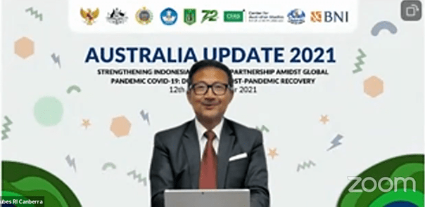 AUSTRALIA UPDATE 2021 Penguatan Kemitraan Indonesia-Australia Menghadapi Pandemi Global Covid-19 - 1